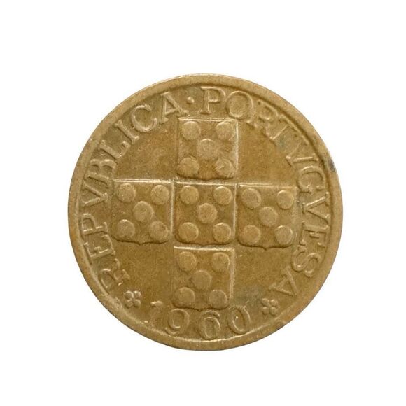 1960 Portugal '20 Centavos' Bronze WORLD Coin KM# 584 - Picture 1 of 9